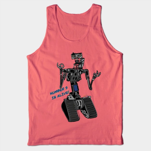 Johnny 5 Is Alive Tank Top by tygerwolfe